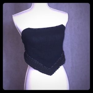 Vintage bohemian beaded bandeau kerchief top
